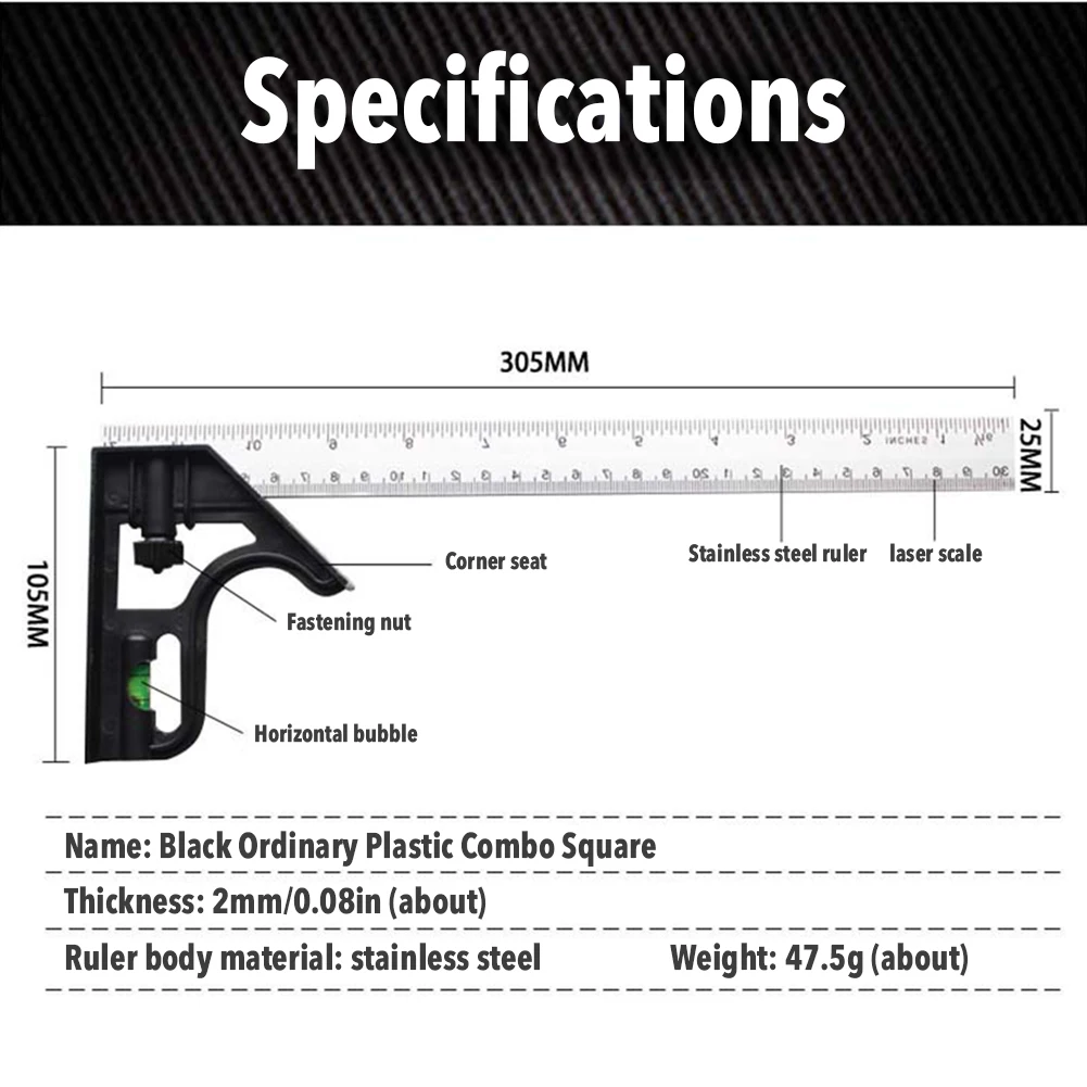 Square Angle Ruler Measuring Tools Set Kit Stainless Steel Aluminium Durable Adjustable Combination Spirit Level digital angle protractor,level gauge,carpenter measuring tool,angle measuring tool,angle protractor,digital angle meter,woodworking measuring tool,digital inclinometer,digital level