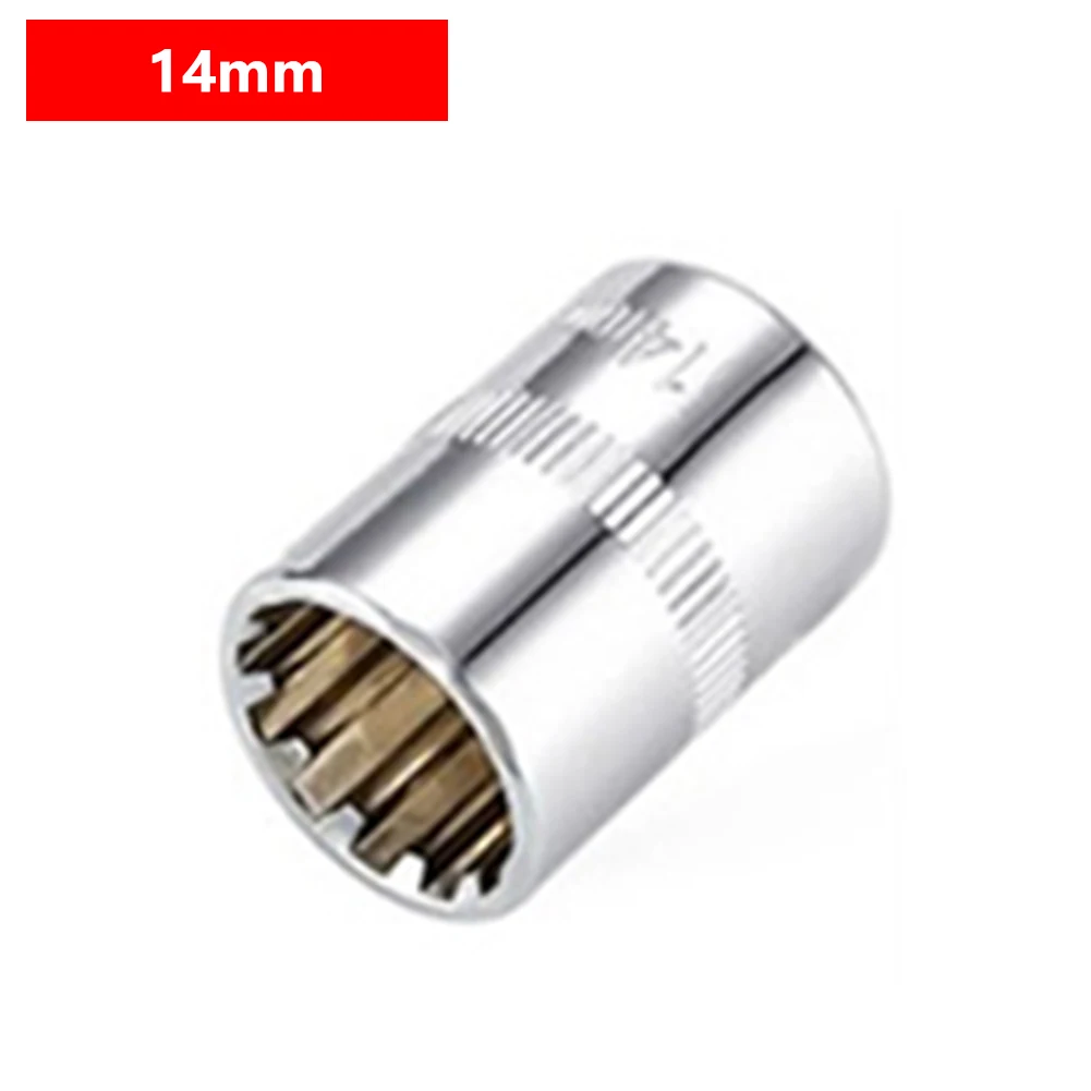 12-Punkt-Steckschlüssel, 3/8 Vierkantantrieb, Spiegel, kurzer Steckschlüsselkopf für Ratschenschlüssel, 6–24 mm Adapter, Verlängerung, Antriebsschlösser, Steckschlüssel – Detail 8