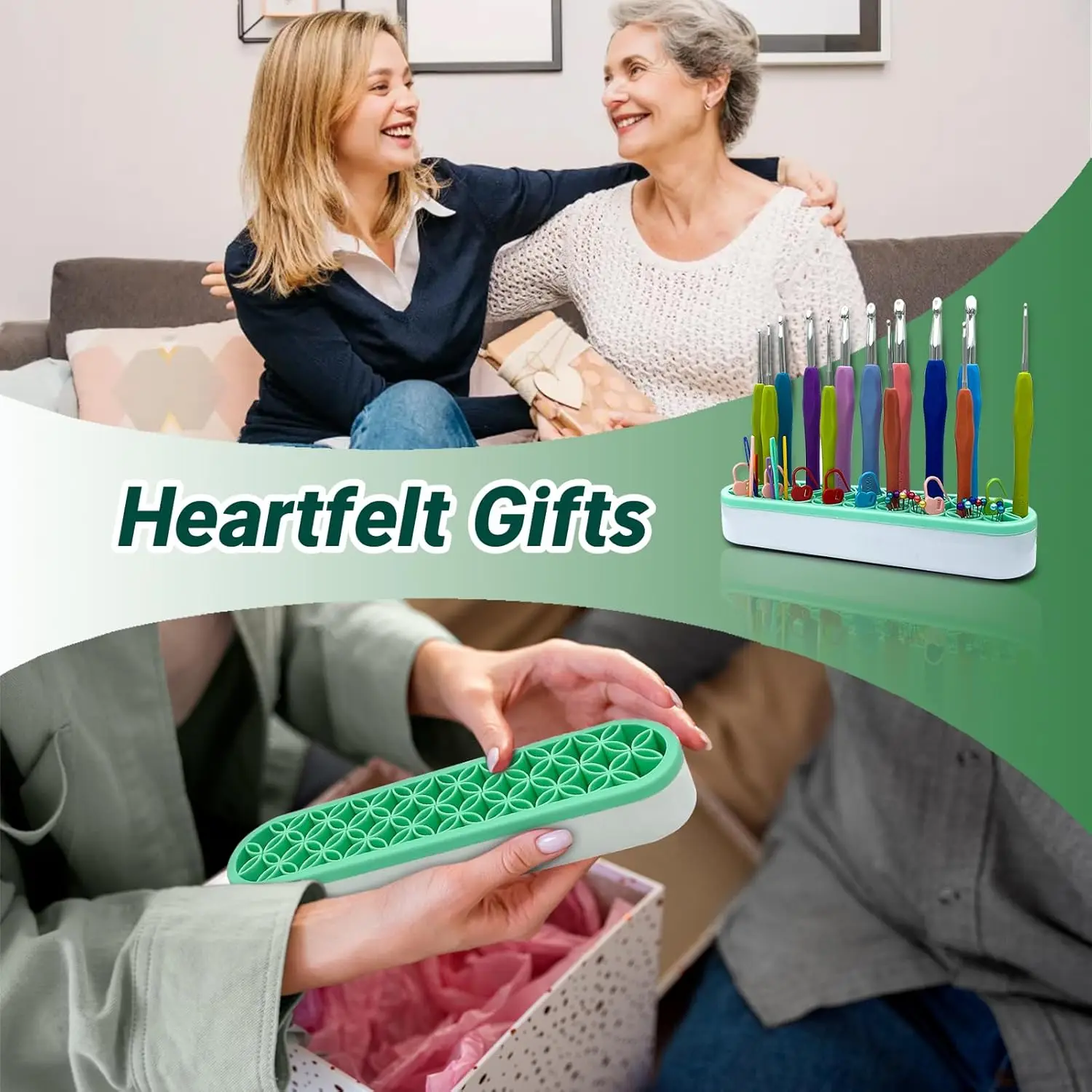 Silicone Crochet Hooks Holder Crochet Hooks Organizer Makeup Brushes Organizer Silicone Pen Holder Crochet Stuff Storage