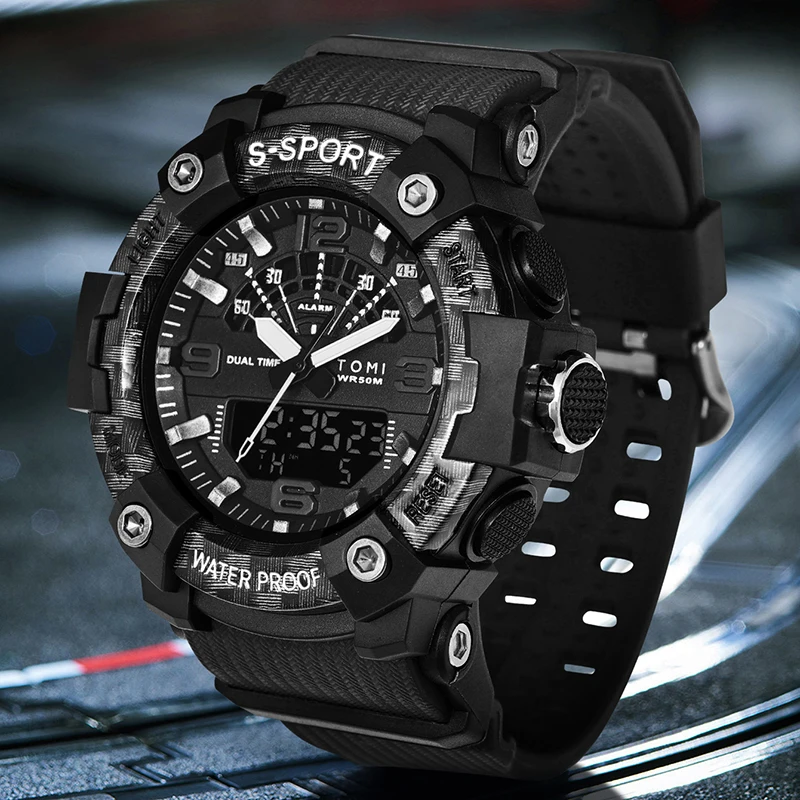 Tomi Reloj Marca Sport TOMI-reloj Digital LED Para Hombre