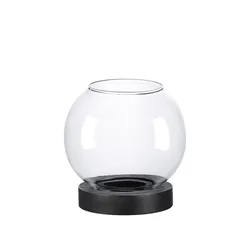Nordic Style Clear Glass Oil Lamp Cover - Windproof Candle Holder Lantern (Style B transparent)