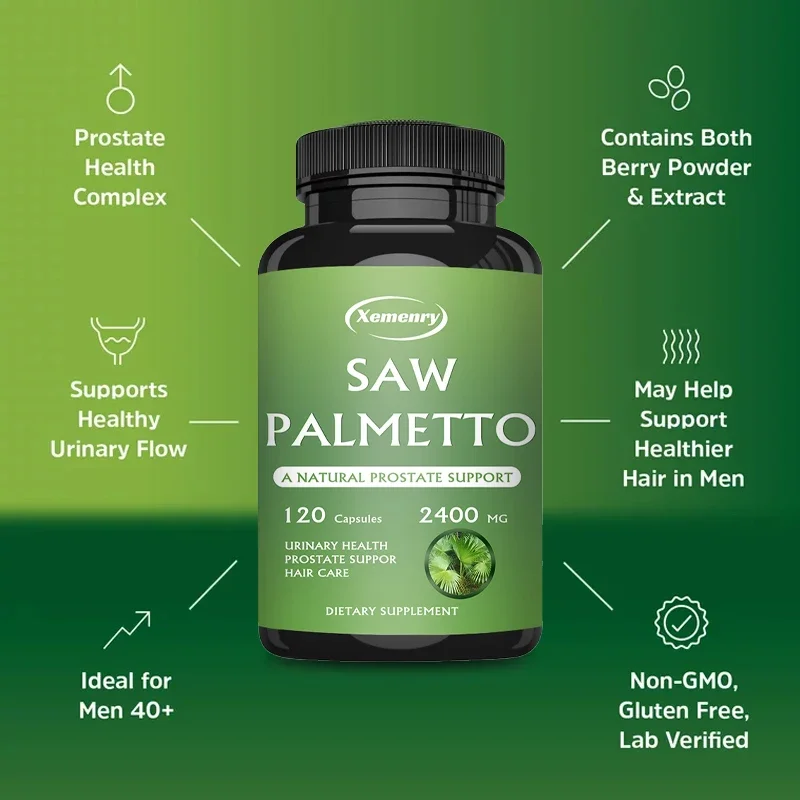 Saw Palmetto Men's Prostate Health Reduce Frequent Urination Promote Hair Growth