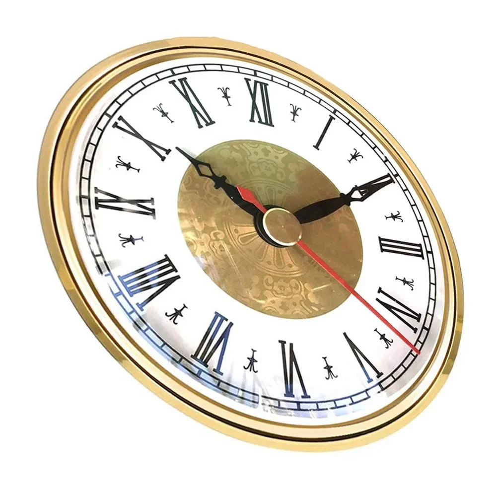 80mm Clock Quartz Movement Round Clocks For Head Insert Classic Clock Craft Roman Numerals Watch Handmade DIY Replacement Part