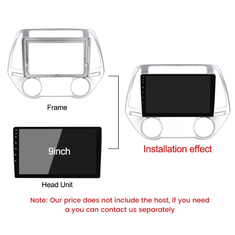 For Hyundai I20 2012 2013 2014 For Android Car Radio Panel Fascia Frame Optional Accessories Power Cord CAN