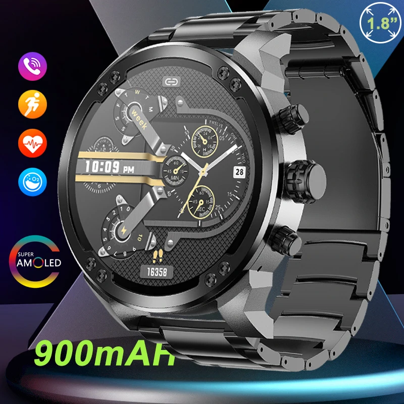 

Waterproof Smart Watch - Fitness Tracker, Voice Control - Sports Smartwatch for Android/iOS Bluetooch Call Men's Smartwatch