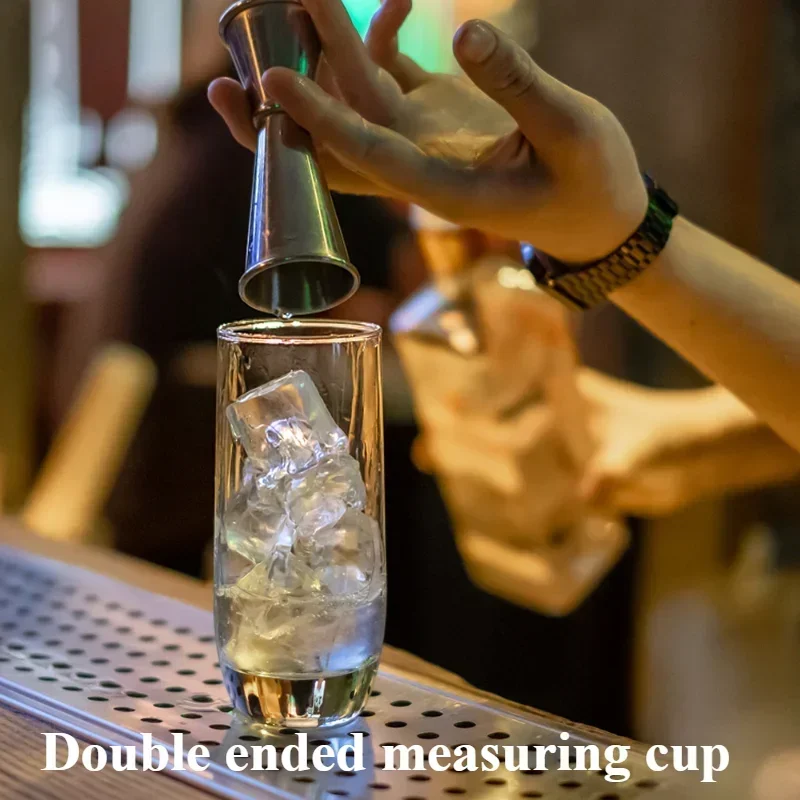 2PCS 30/60ml Cocktail Wine Shaker Measure Cup Stainless Steel Double Shot Drink Spirit Measure Jigger Kitchen Supplies gadget 2