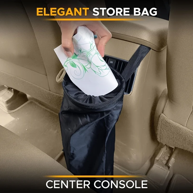 Car Storage Bags Seat Back Trash Hanging Litter Bag Garbage Storage Rubbish Container Oxford Cloth Car Aste Bins Cleaning Tools