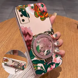 Colorful Butterflies Plating Phone Case Cover - Galaxy S30 Ultra (Pink)