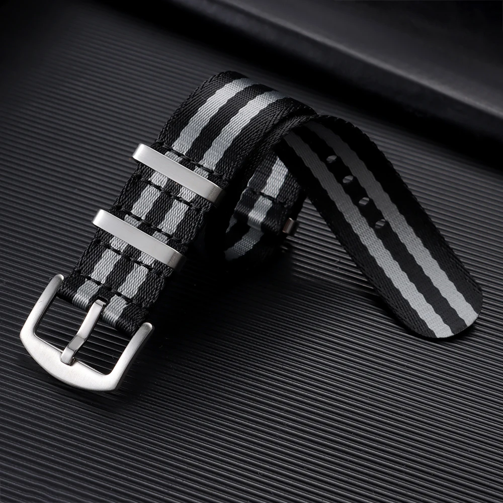 Nylon Canvas Watch Strap Bracelet - Military Sport Style, Unisex Replacement Watch Band (20mm/22mm)