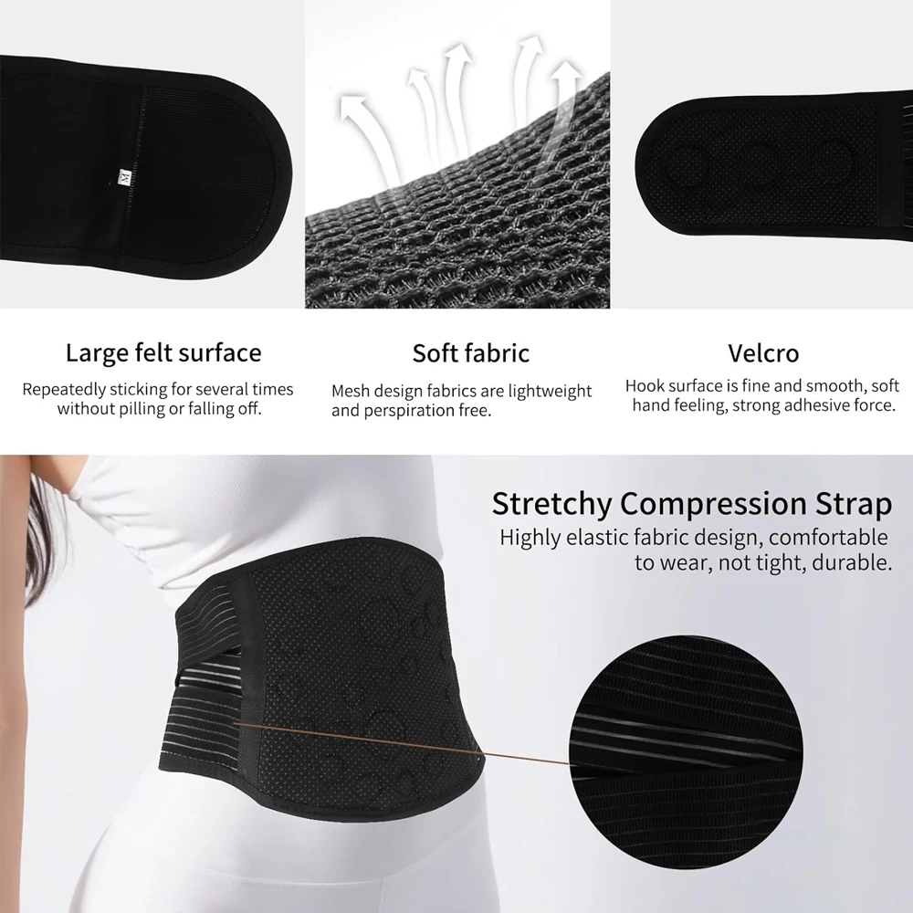 Self-heating Lumbar Pain Magnet Belt Thermal Magnetic Therapy Tourmaline Lower Back Waist Support Belt Brace for Sciatica 1PCS