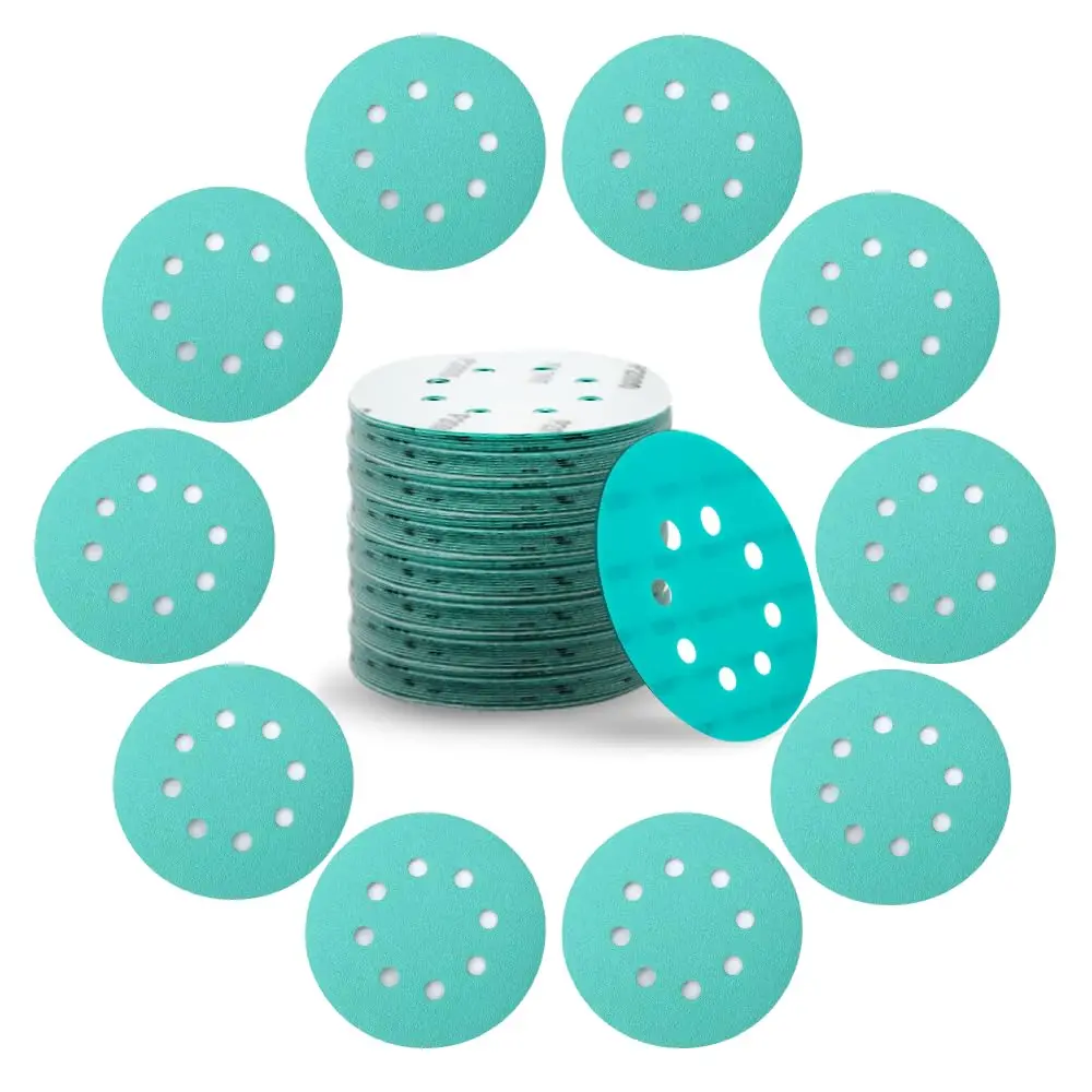45/30/15Pcs 5 Inch 8 Holes 60 to 2000 Grits Hook and Loop Sandpaper Disc