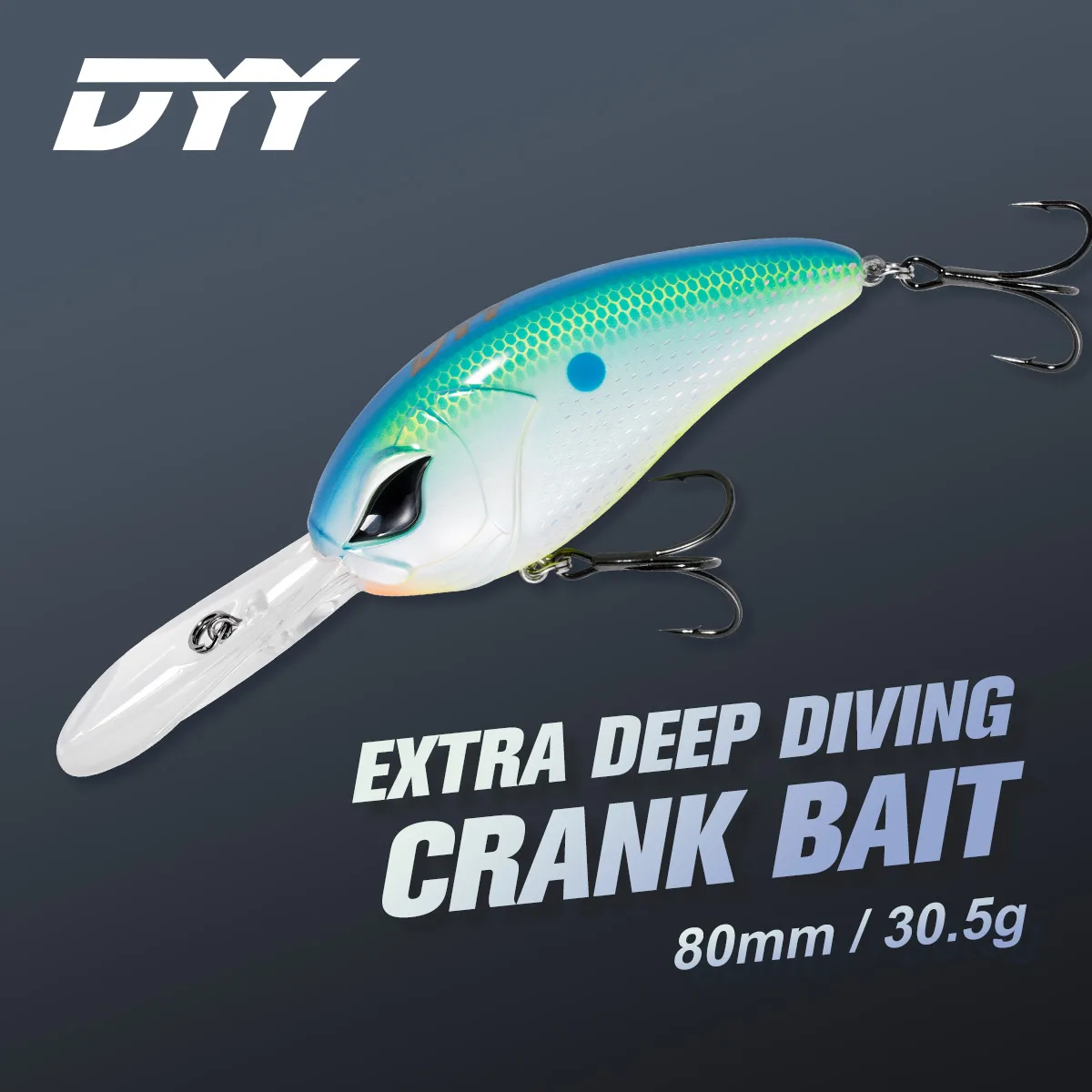 

DYY 8cm 30.5g Deep Diving Crankbaits Minnow Fishing Lure Slow Floating Wobbler Artificial Hard Bait for Bass Pike Fishing Lures