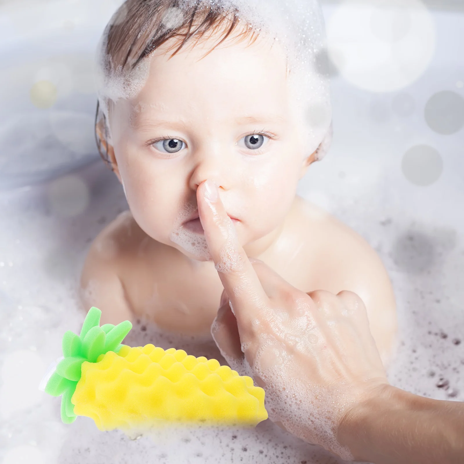 

1pc Baby Bath Sponge Cartoon Exfoliating Sponge Cleaning Body Scrubber