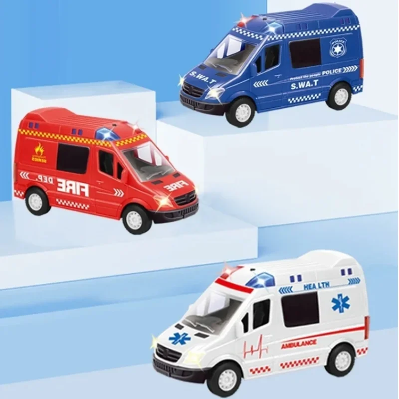 Hot Rc Ambulance Toy Car Simulation Light Music Fire Truck Rescue Vehicle Remote Control Model Car Toys Children Festival Gift 4