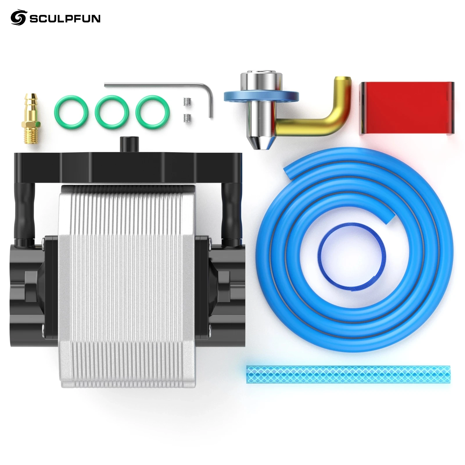 

Комплект воздушной вспомогательной насадки SCULPFUN S9, высокая скорость 30 мл/воздушная вспомогательная полностью металлическая конструкция, подходит для лазера S9, легкая установка, лазерная гравировка