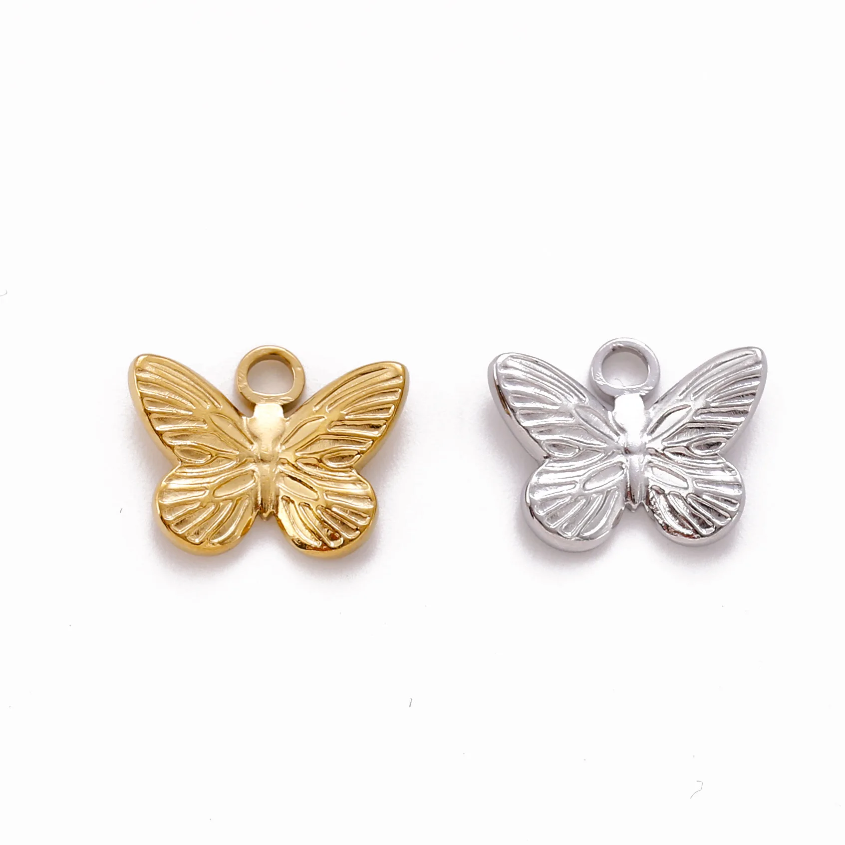 

5pcs Stainless Steel 12*15mm Butterfly Pendants Charms For DIY Jewelry Necklace Bracelet Earring Making Findings Supplies New