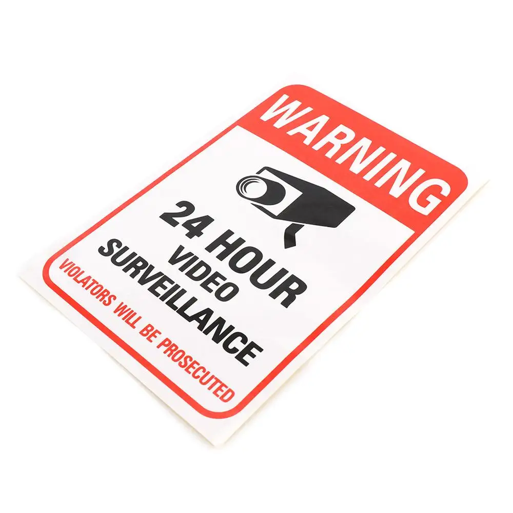 Video Surveillance Security Camera Sign Decals Stickers Warning Signs