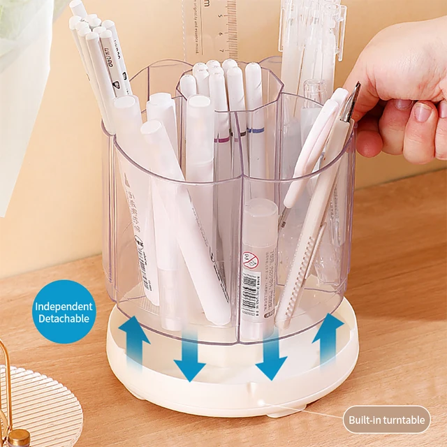 다기능 원형 대용량 펜 홀더와 연필 상자