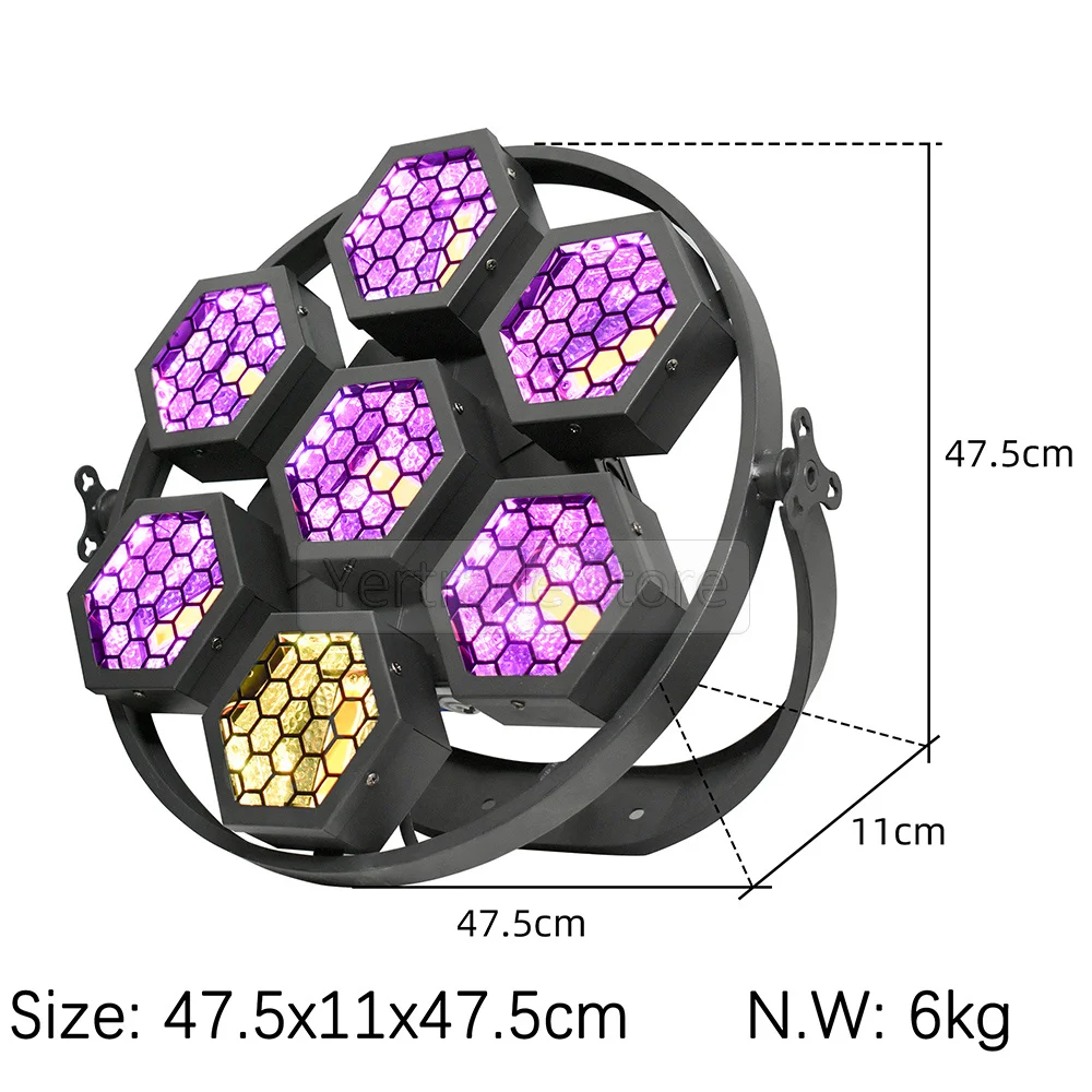 7x50W RGB LED Retro Flash Light Bar Stage Effect Lighting For DJ Party Disco Wall Wash flashing Lamp DMX 512 Sound Fixture