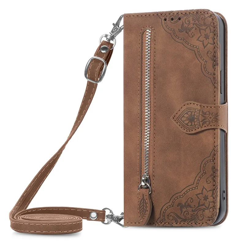 Nova Series Zipper Flip Case Leather Card Wallet Book Cover