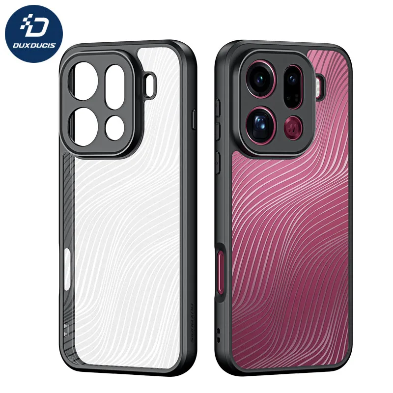 Enhanced Anti-Drop Hard PC Translucent Phone Cover with Flowing Line Design