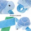 Plush Slap Bracelets Stuffed Animal Turtle Snap Bands Plush Slap Wristband Ocean Theme Party Plush Gifts Fillers Party Favors 6
