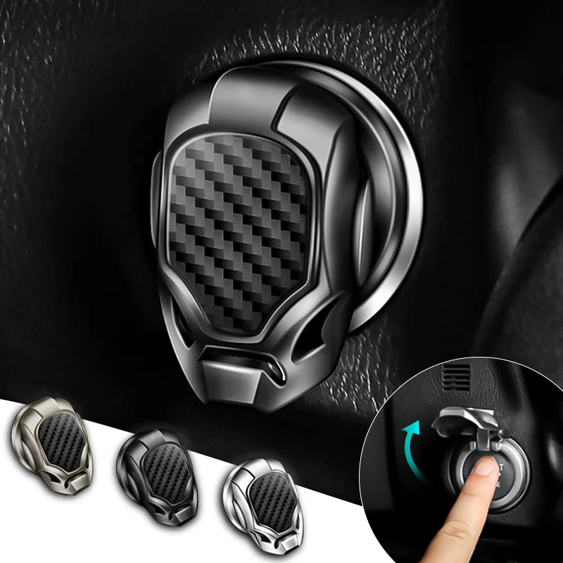 Car Start Button Cover BLLION-Universal Car Engine Button Cover Start and Stop Ignition Switch Decorative Button Cover Flip Up Car Style