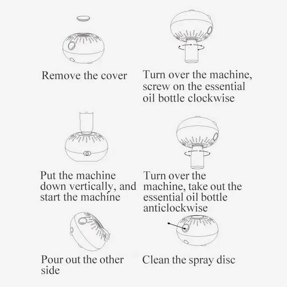 Mini Aromatherapy Machine Automatic Induction Portable Aromatherapy Cute for Aroma Diffuser USB V1A7