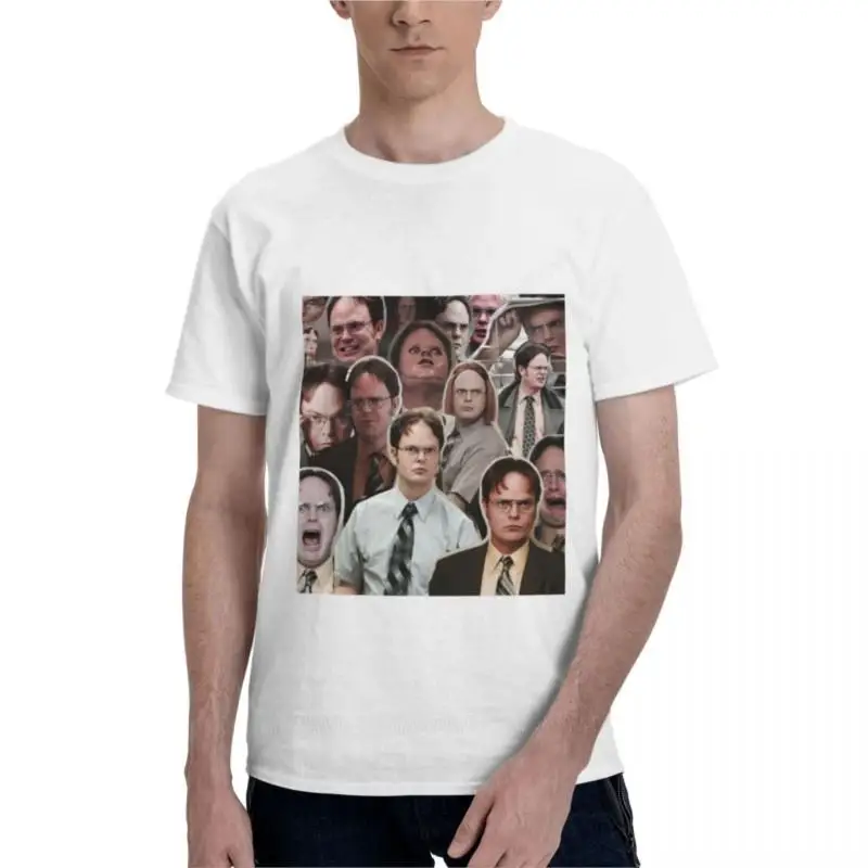 

Классическая мужская футболка для офиса Dwight Schrute, хлопковая Футболка с графическим рисунком, индивидуальная футболка, черная футболка, мужские летние топы