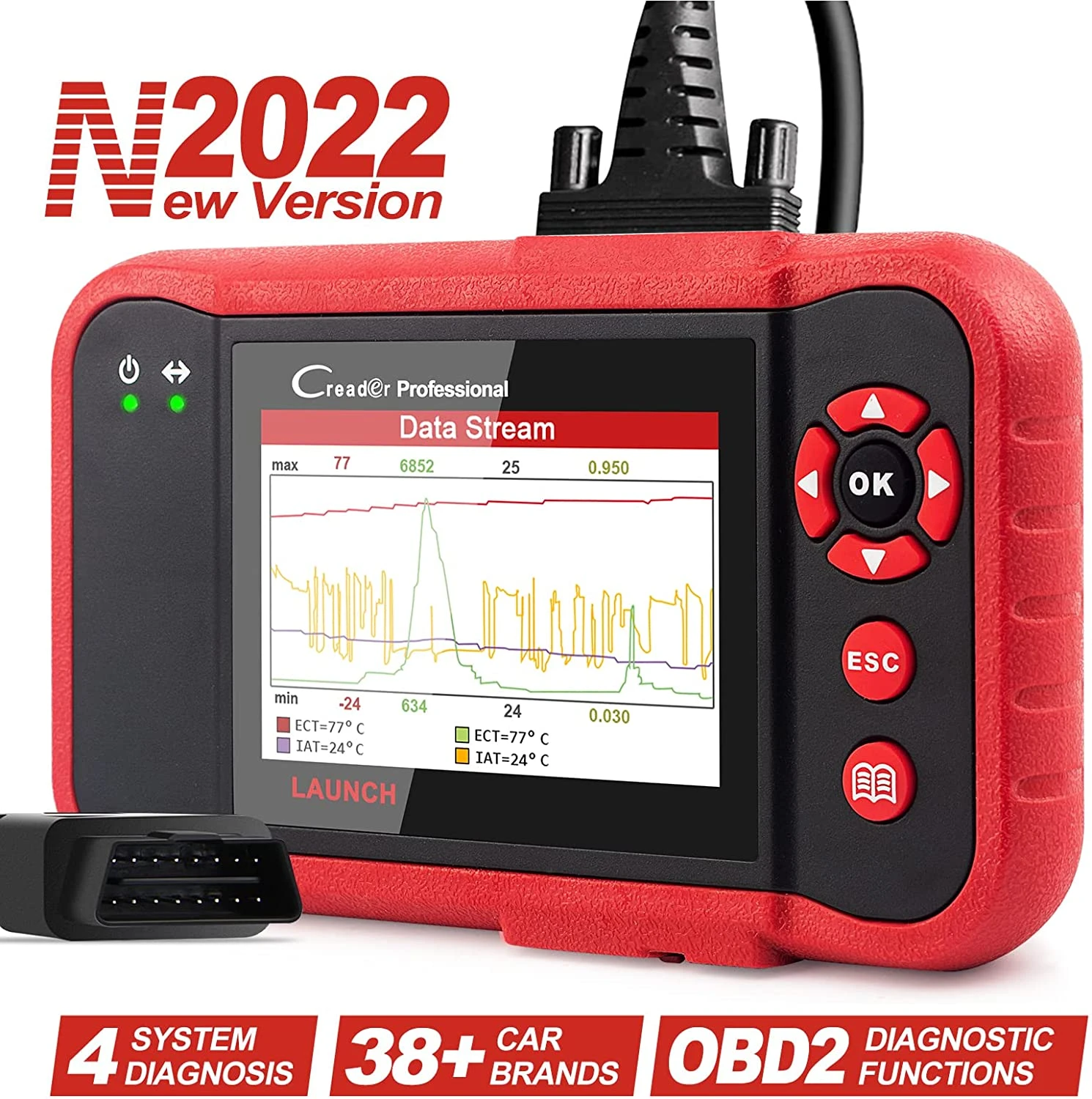 LAUNCH X431 CRP123 OBD2 Escáner automotriz profesional motor ABS SRS AT lector de código herramientas de diagnóstico de actualización gratuita pk CR3008| | - AliExpress