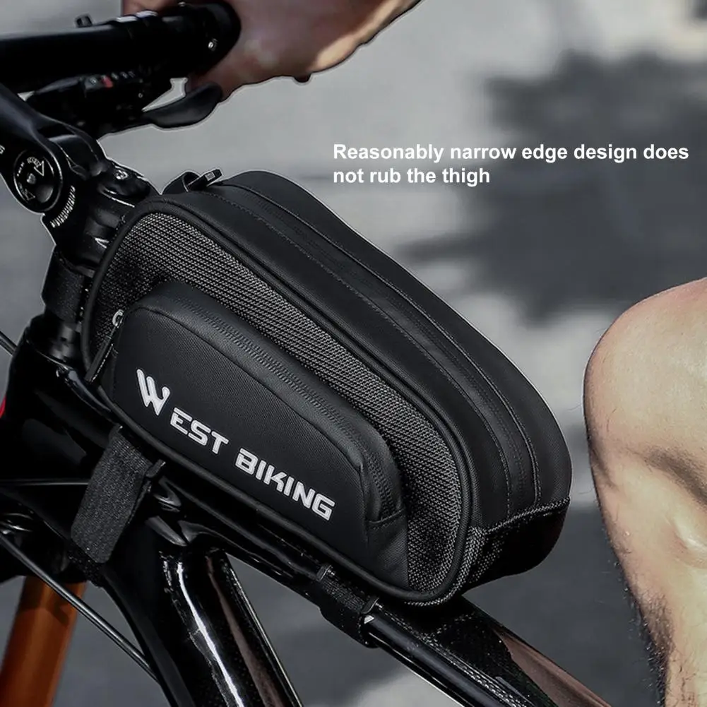 

Bike Frame Bag Anti-slip Water Repellent EVA Front Top Frame Tube Bag Cycling Supply