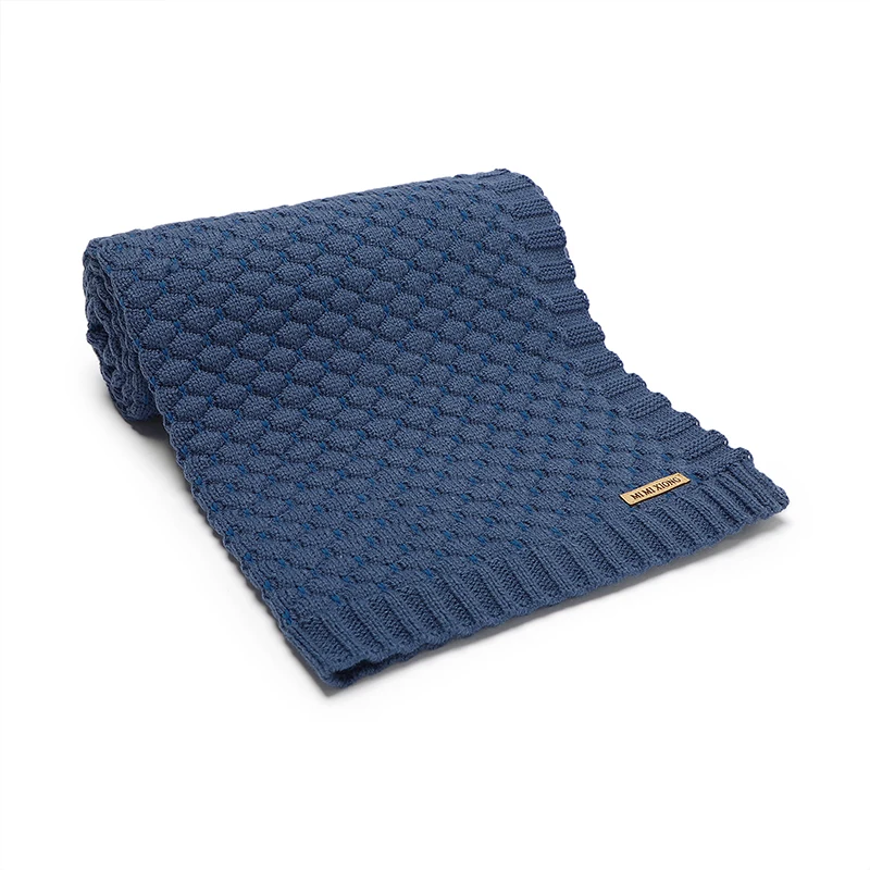 Winter Warm Baby Blankets Knitted 100*80cm Newborn Boys Girls Autumn Stroller Bedding Swaddle Wrap Cradle Quilts Dual-Use Covers 2