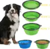 Feeders for Dogs Foldable Silicon Portable Feeding Drinking Dog Bowl for Travel Camping (350ML / 650ML / 1000ML) 2