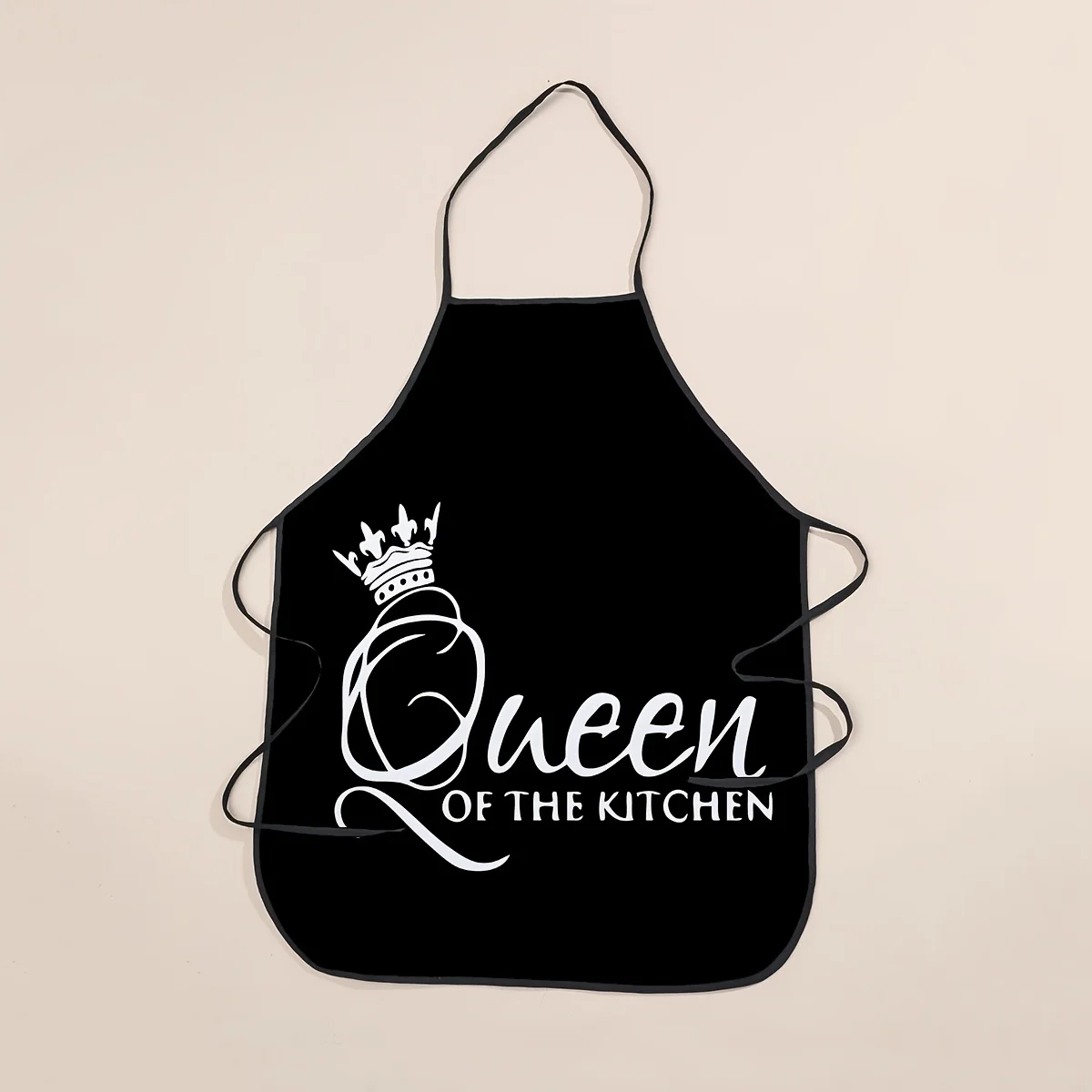 1pc, Cute Waist Apron with Letter Phrase Print - Fashionable and Functional Kitchen Workwear 2