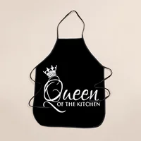 1pc, Cute Waist Apron with Letter Phrase Print - Fashionable and Functional Kitchen Workwear 2
