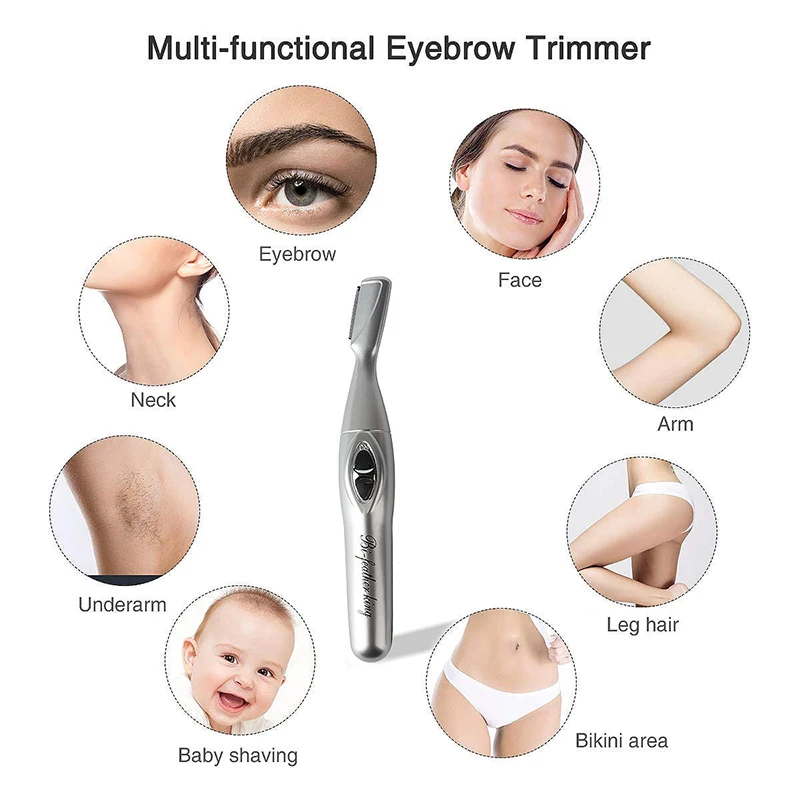 Electric Eyebrow Trimmer Battery-Operated