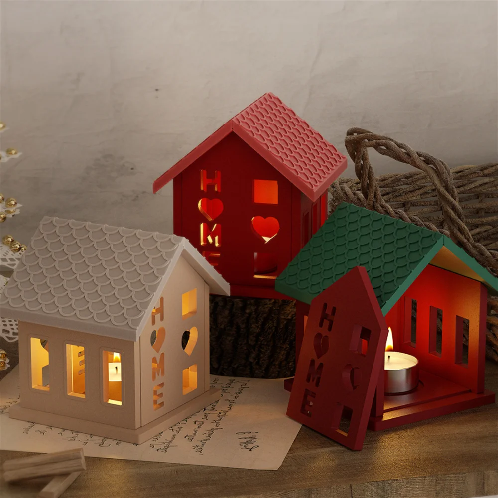 Description Picture 3 of item7pcs/set 3D House Silicone Molds DIY Resin Concrete Love House Candle Holder Mold House Shaped Decoration Ornaments Gypsum Mold