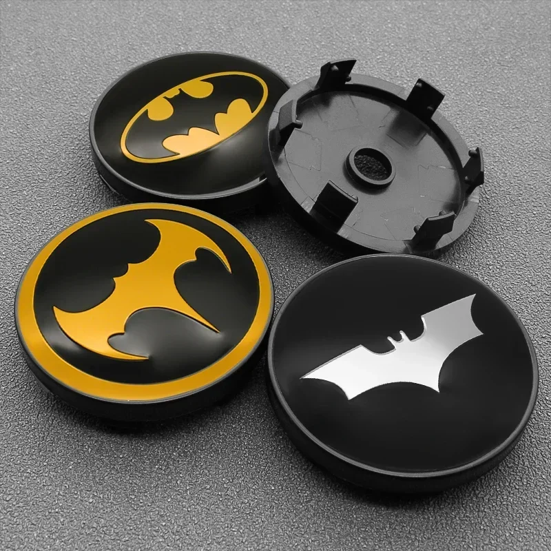 4Pcs 56/60Mm Car Styling Wheel Center Hub Cap Rim Cover Bat Emblem Badge Stickers Decalcomania Accessori Auto Decorativi
