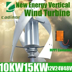 CE Roof Mount Residential 10000w 12V 24V 48V Vertical Axis Efficient Wind Turbine Generator For Home Use high efficiency