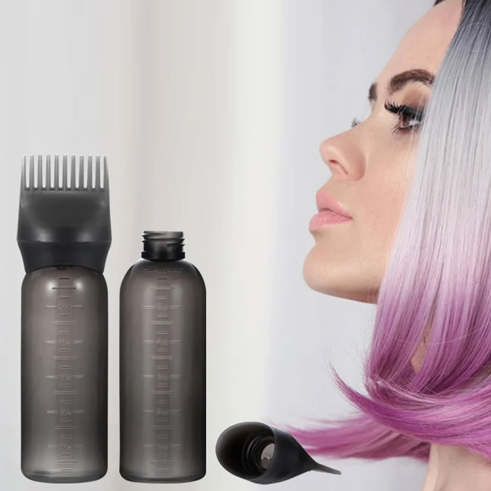 

3 Pcs Dry Cleaning Bottle Dye Comb Hair Oil Root Applicator Hairdressing Tool Coloring for