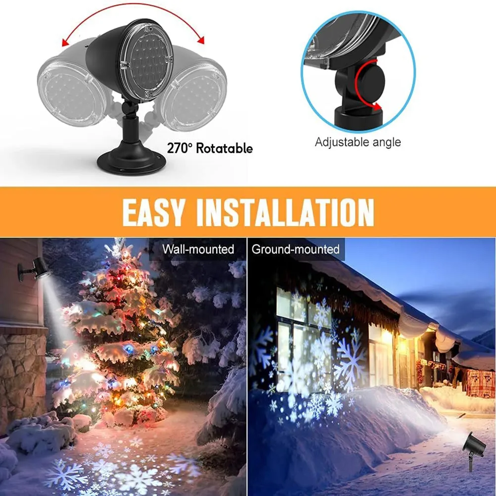 PROJECTEUR NOEL EXTERIEUR, Projecteur Flocon de Neige, Lampe de Projection  LED F EUR 51,99 - PicClick FR