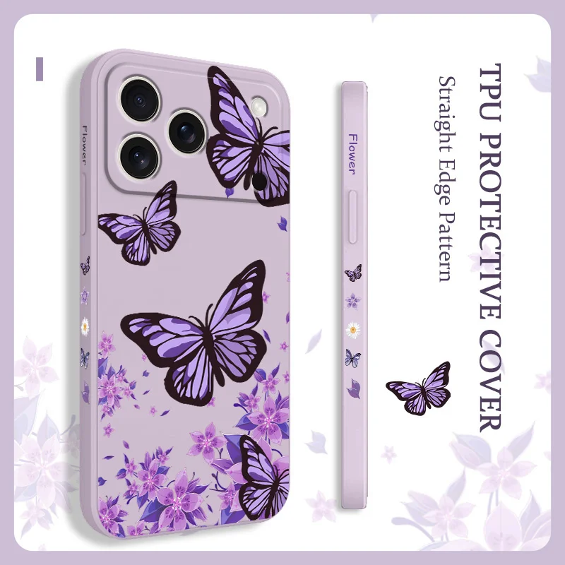 Dreamy Butterfly Liquid Silicone Soft Phone Case
