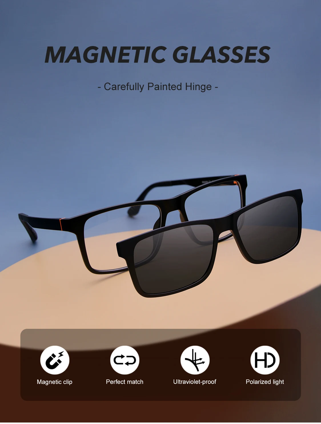 Classic Magnetic Sunglasses And Optical Glasses Combo Frame_voghion.com