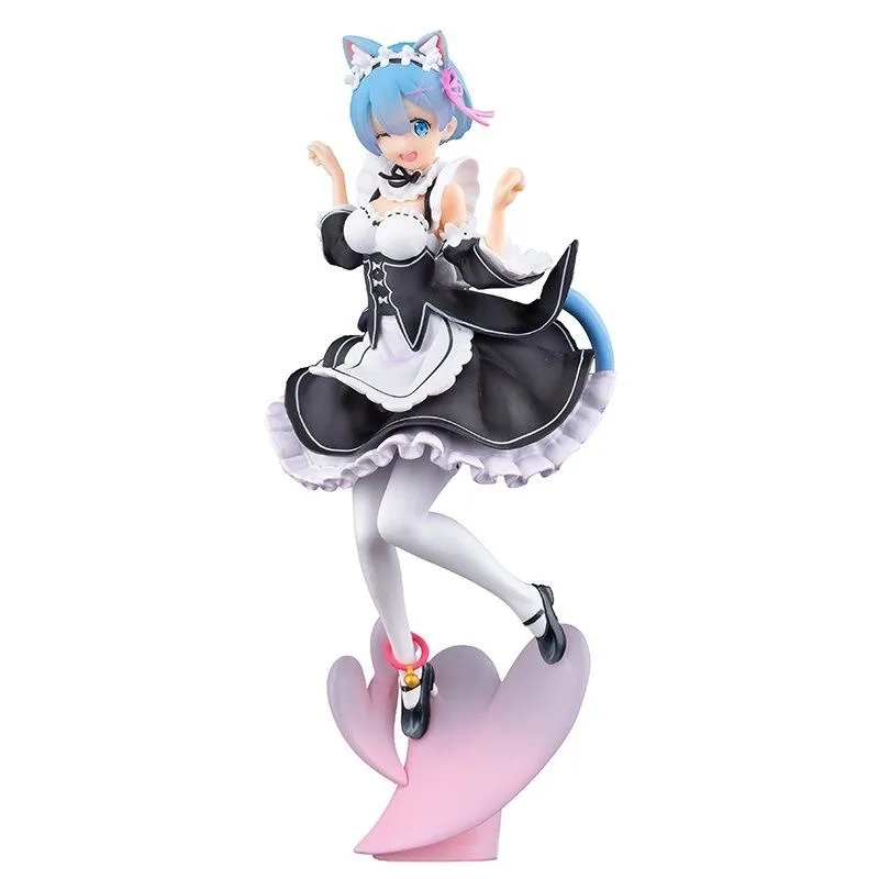 

Anime Re:life In A Different World From Zero Rem Cat Ear Ver. Complete Pvc Action Figure Collectible Model Toys Doll Kids Gift