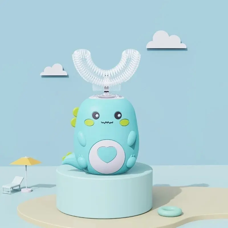 Children's Electric Toothbrush Food Grade Silicone Oral 360 Degree Automatic Usb Charging Smart U-Shaped Electric toothbrush