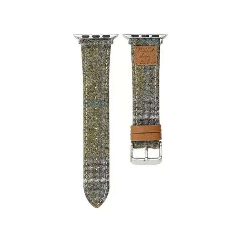 Vintage Leather Wool Strap