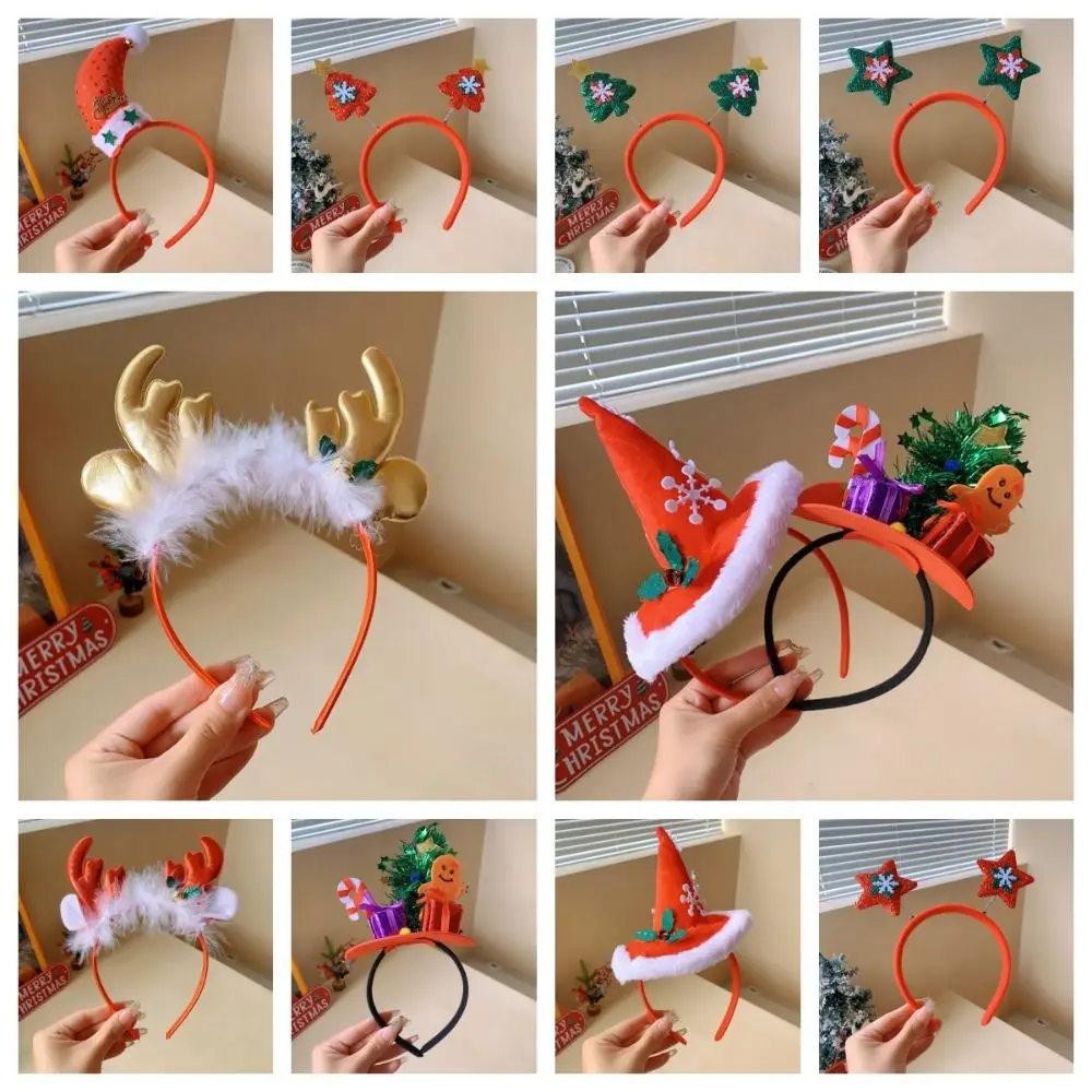 

Hair Accessories Christmas Headband Hairpin Merry Chritmas Santa Claus Hair Hoop Headpiece Xmas Antler Hair Clip Girls/Female