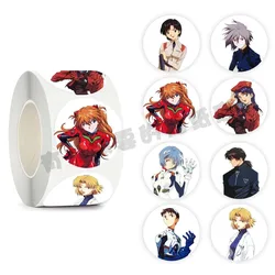 New 500 PCS/roll Anime New Century Evangelion Roll Sticker Akira Ayakari Shinji Seal Sticker Notebook Water Cup Tape Sticker Toy