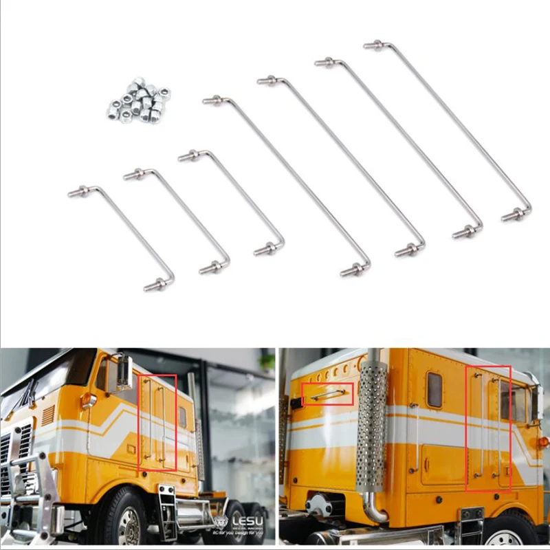 

Metal Cab Side Guard Handrail LESU RC Tractor Truck Model for Remote Control DIY 1/14 Toys Parts Th05804