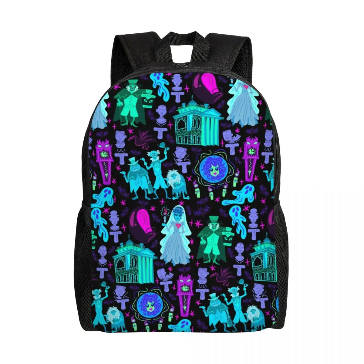 

Haunted Mansion Laptop Backpack Men Women Fashion Bookbag for School College Students Halloween Grimace Bags